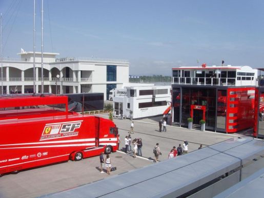Ferrari truck and motorhome