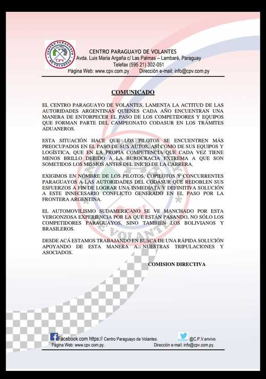 comunicado cpv